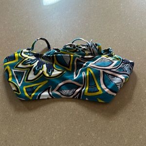 Aerie teal and yellow bikini top
